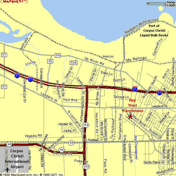 Ray West Warehouses local map